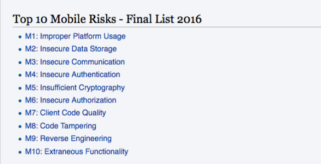 Top 10 Mobile Risks OWASP imagen
