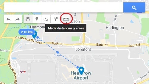 medir distancias google maps