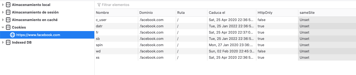 Modo estándar Firefox