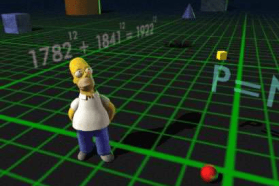 Homer en 3D y los números antes mencionados asociados al último teorema de Fermat. Fuente.