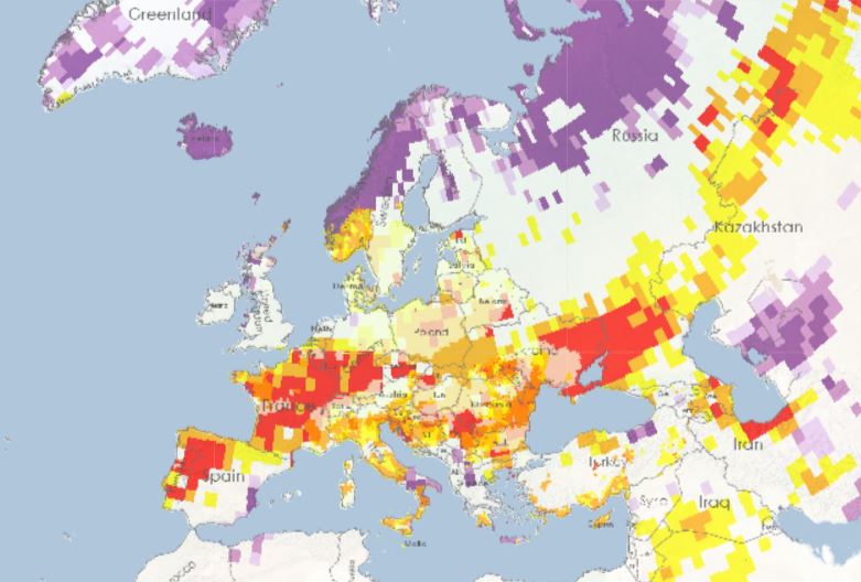 Maoa de alertas de sequía en Europa para el verano de 2022